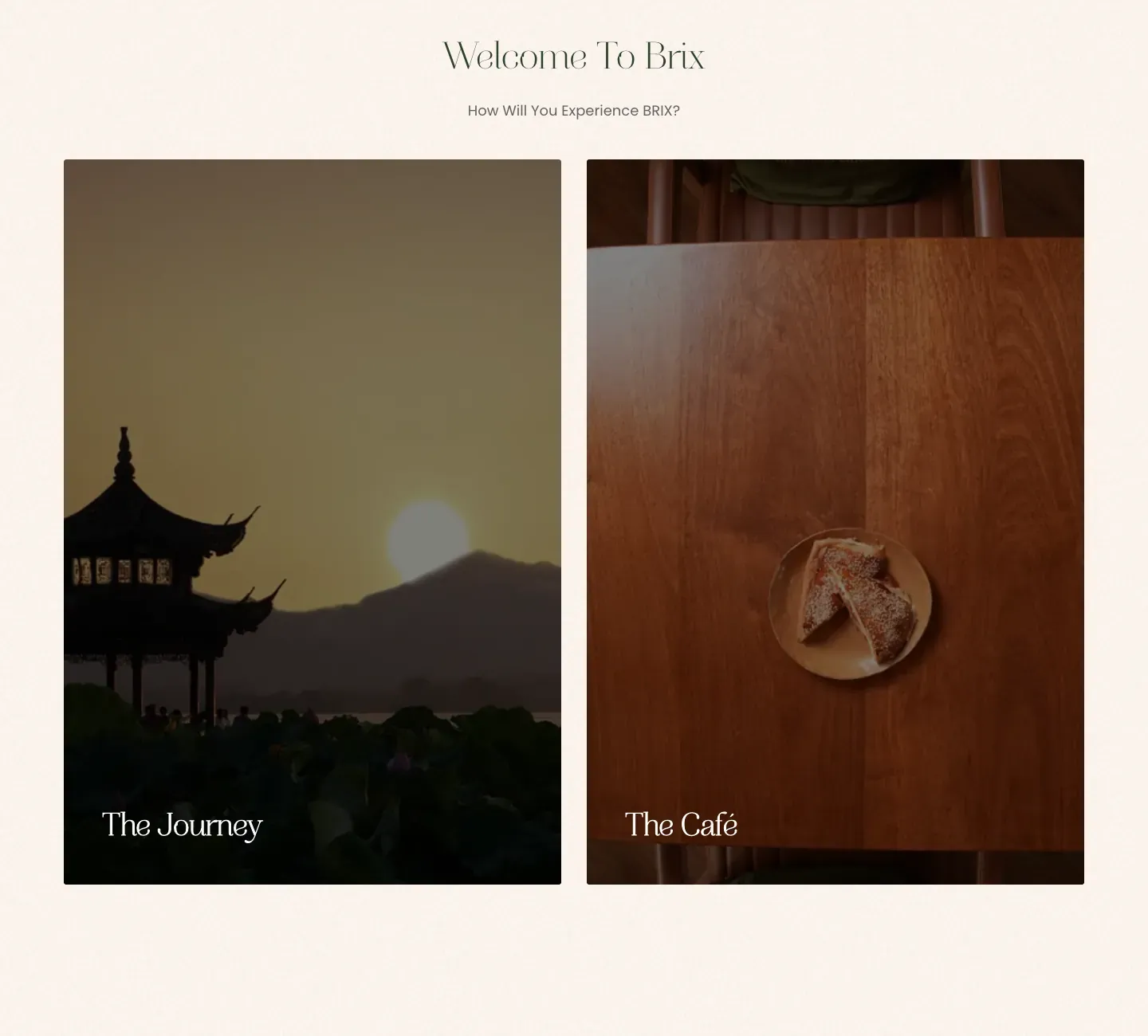 Brix Table website on desktop