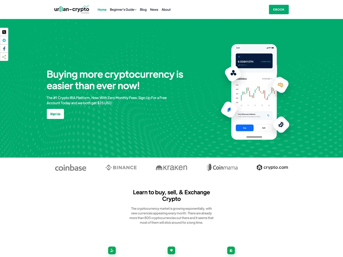 Urban Crypto website