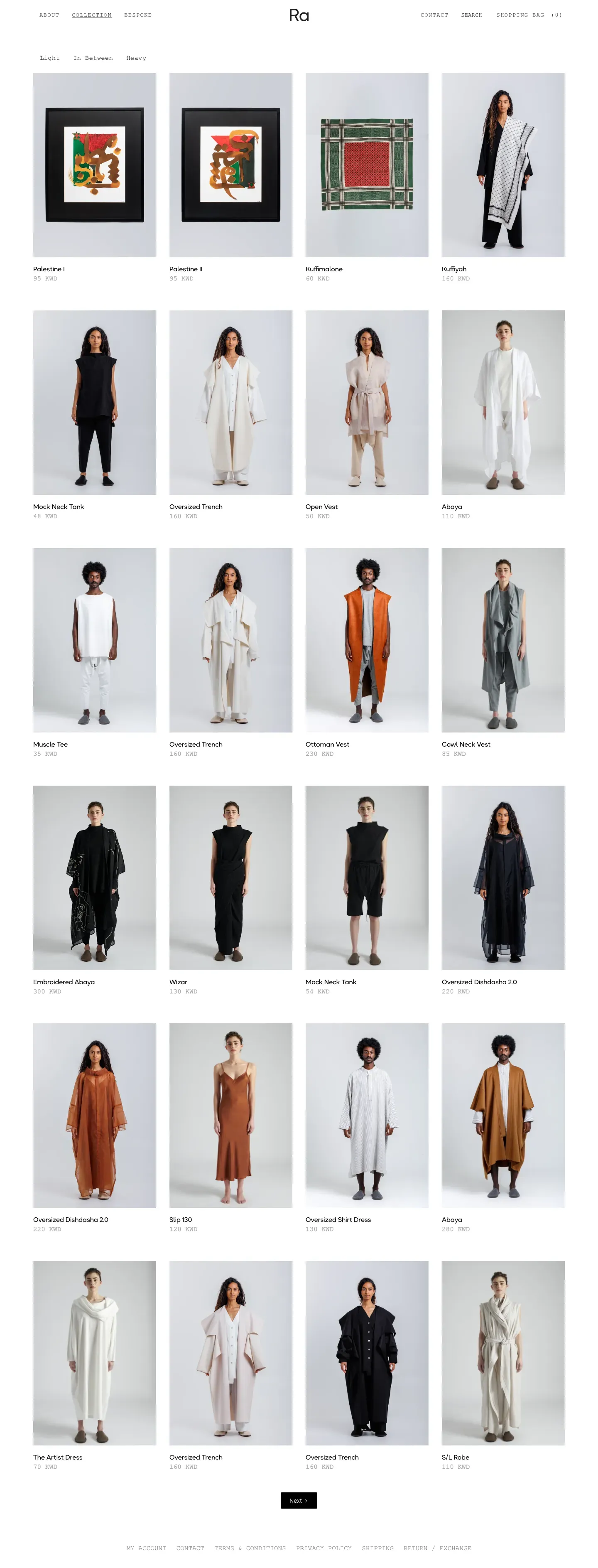 Ra Studio website on desktop