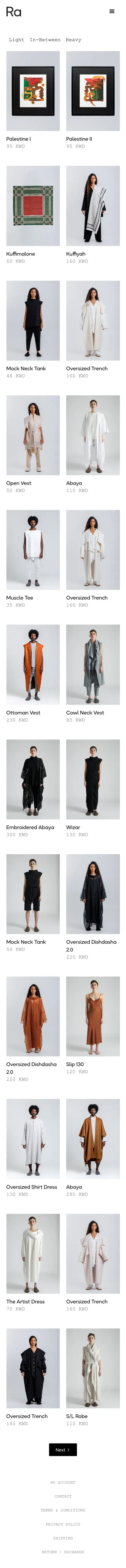 Ra Studio website on a phone
