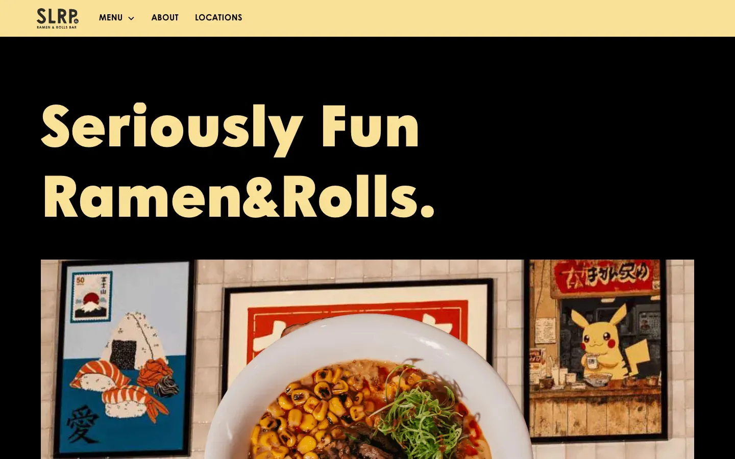 SLRP Ramen & Rolls Bar website